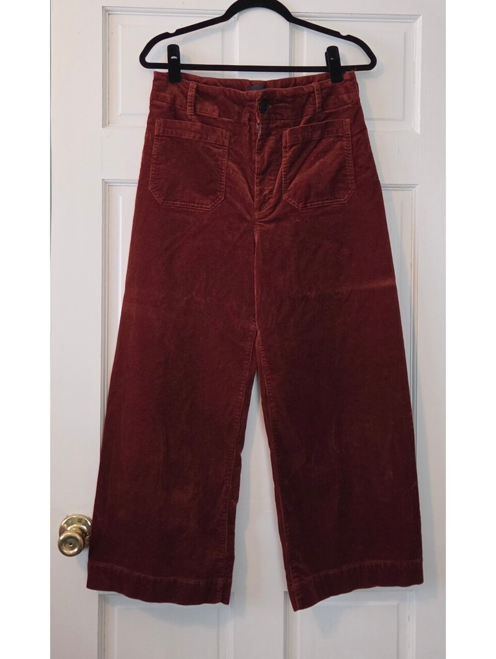 Maeve by Anthropologie The Colette Cinnamon Wide Leg Corduroy Pants Size 31 - Picture 2 of 7